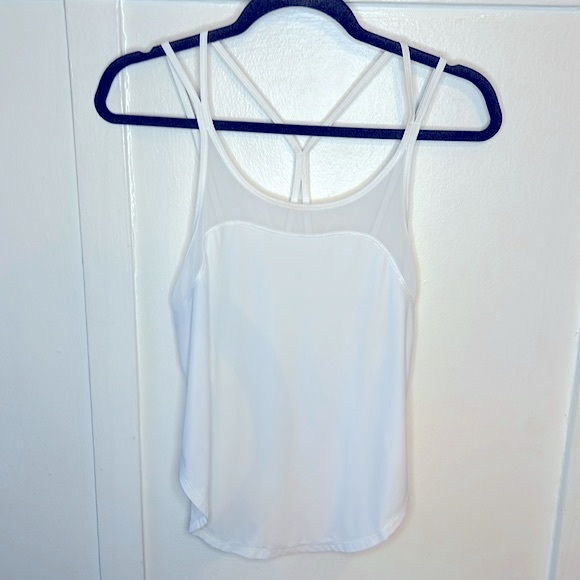 Lululemon Anew White Mesh Strappy Singlet. Tank Top Size XS/S - Picture 4 of 6